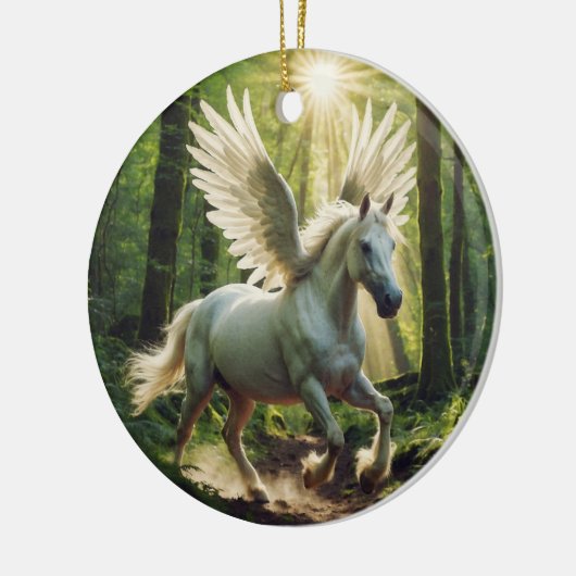 Young Forest Pegasus Keramisch Ornament (Links)