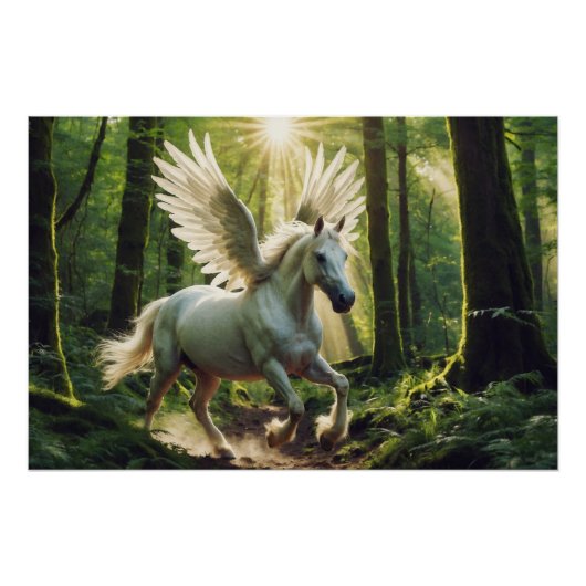 Young Forest Pegasus Perfect Poster (Voorkant)