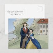 Young George en Martha Washington op Mount Vernon Briefkaart (Voorkant / Achterkant)