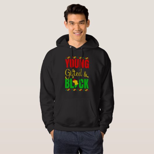 Young Gifted And Black History African American Me Hoodie (Voorkant volledig)
