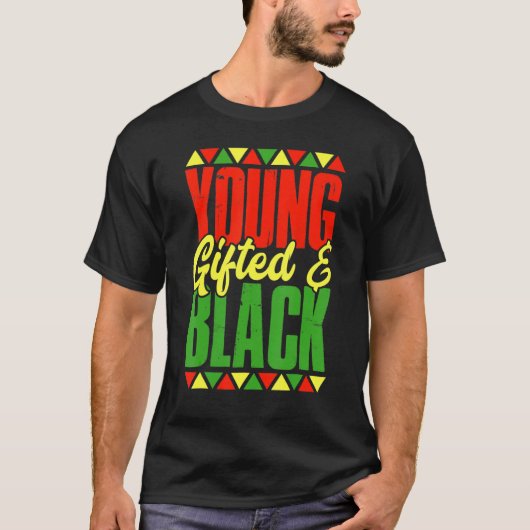 Young Gifted and Black History African American Me T-shirt (Voorkant)