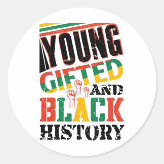 Young Gifted And Black History Ronde Sticker