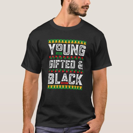 Young Gifted & Black History African American BLM T-shirt (Voorkant)