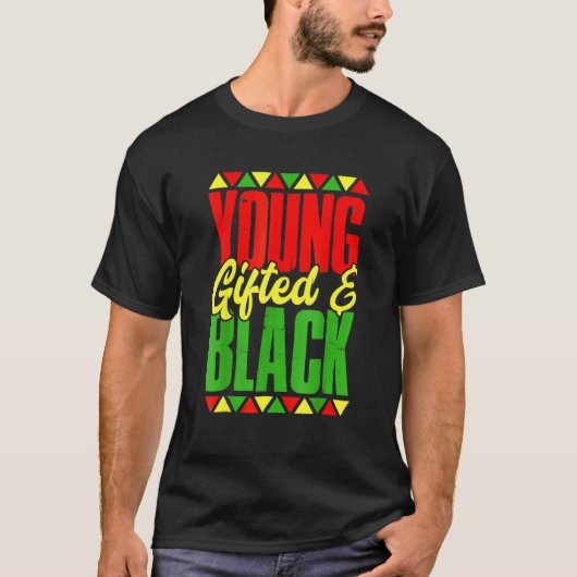 Young Gifted & Black History Apparel, African Men T-shirt (Voorkant)