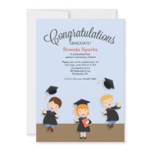 Young Girl Afstuderen Afstuderen Uitnodiging