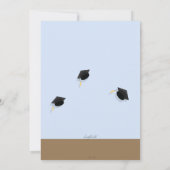 Young Girl Afstuderen Afstuderen Uitnodiging (Achterkant)