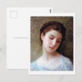 Young Girl, Bouguereau Briefkaart (Voorkant / Achterkant)