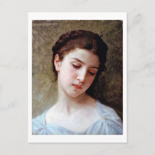 Young Girl, Bouguereau Briefkaart (Voorkant)