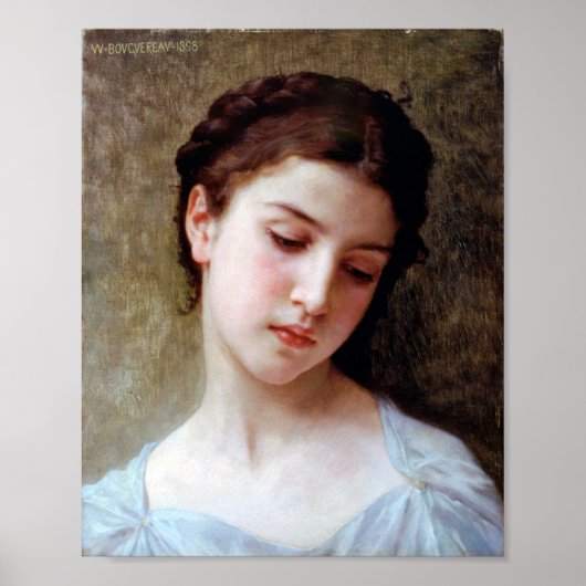Young Girl, Bouguereau Poster (Voorkant)