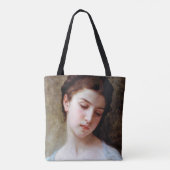 Young Girl, Bouguereau Tote Bag (Achterkant)