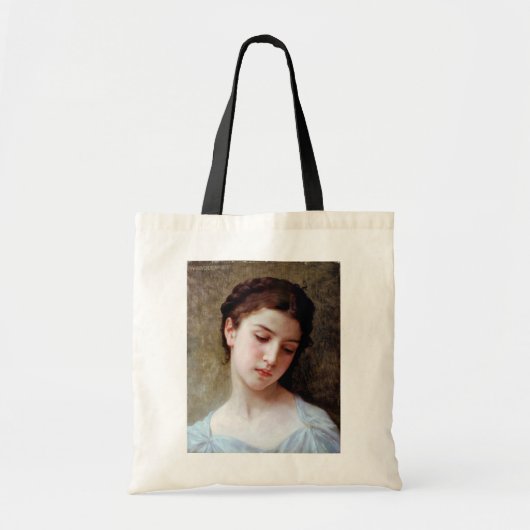 Young Girl, Bouguereau Tote Bag (Voorkant)