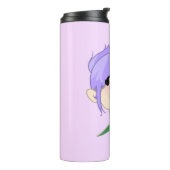 Young Girl Cartoon Face Thermosbeker (Gedraaid links)