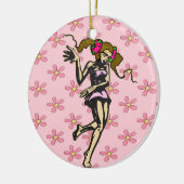 Young Girl Dancer Keramisch Ornament (Links)