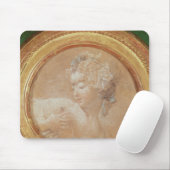 Young Girl die haar Breast knijpt Muismat (Met muis)