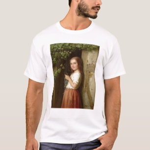 Young Girl die in een Doorway Knitting staat, 1863 T-shirt