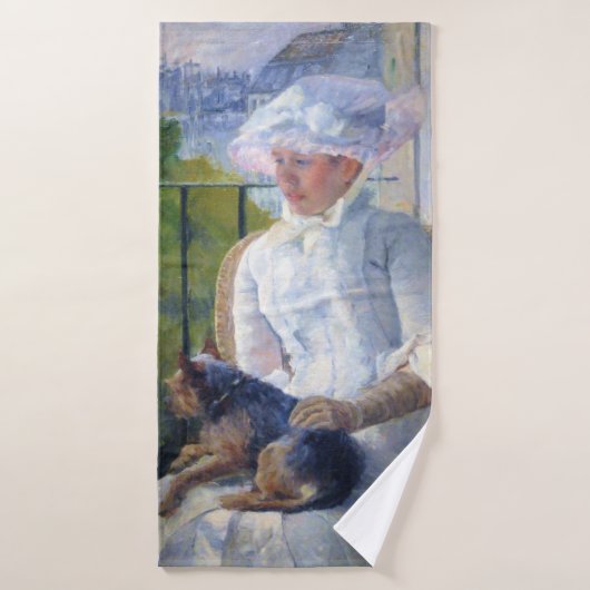 Young Girl en Hare Dog, Mary Cassatt Badhanddoek (Badhanddoek)