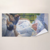 Young Girl en Hare Dog, Mary Cassatt Badhanddoek (Badhanddoek)