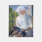 Young Girl en Hare Dog, Mary Cassatt Fleece Deken (Voorkant)