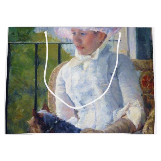 Young Girl en Hare Dog, Mary Cassatt Groot Cadeauzakje (Voorkant)