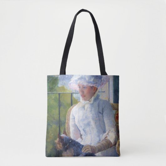 Young Girl en Hare Dog, Mary Cassatt Tote Bag (Voorkant)