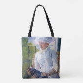 Young Girl en Hare Dog, Mary Cassatt Tote Bag (Achterkant)