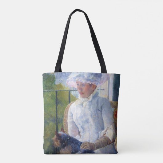 Young Girl en Hare Dog, Mary Cassatt Tote Bag (Achterkant)
