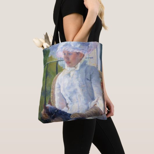 Young Girl en Hare Dog, Mary Cassatt Tote Bag (Dichtbij)