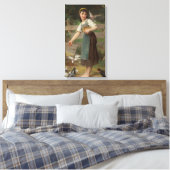 Young Girl Feeding the Doves (van Émile Munier) Canvas Afdruk (Insitu (Slaapkamer))