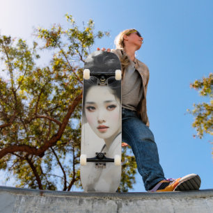 Young Girl Geisha Persoonlijk Skateboard