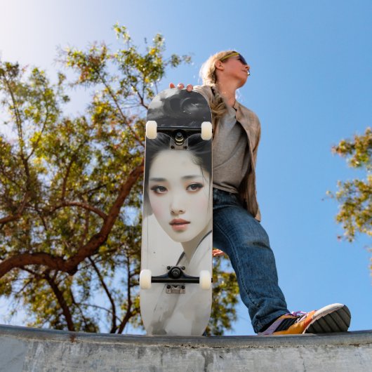 Young Girl Geisha Persoonlijk Skateboard (Buiten 1)