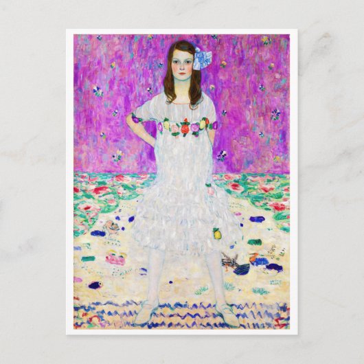 Young Girl, Gustav Klimt Briefkaart (Voorkant)