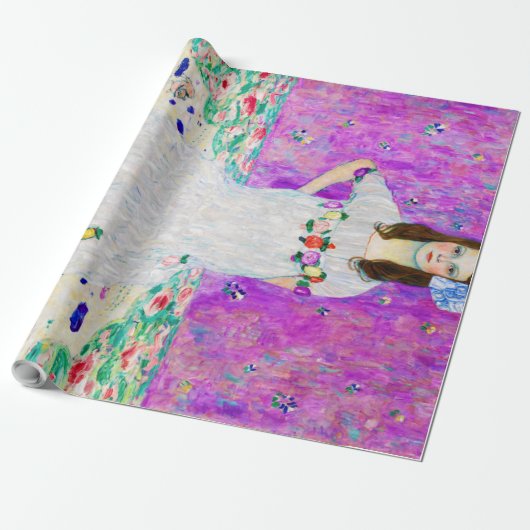 Young Girl, Gustav Klimt Cadeaupapier (Uitgerold)