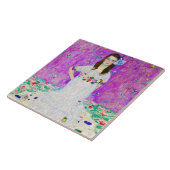 Young Girl, Gustav Klimt Tegeltje (Zijkant)