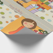 Young Girl Happy Birthday Cadeaupapier