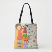 Young Girl Happy Birthday Tote Bag (Voorkant)