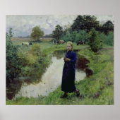 Young Girl in de Fields, Poster (Voorkant)