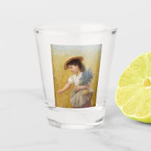 Young Girl in een Wheat Field