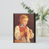 Young Girl Knitting',_Portreits Briefkaart (Staand voorkant)