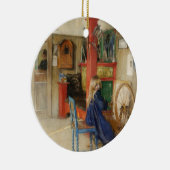 Young Girl met draaiend wiel - Carl Larsson Keramisch Ornament (Rechts)