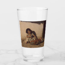 Young Girl met een Baby (Arme Straatkinderen)