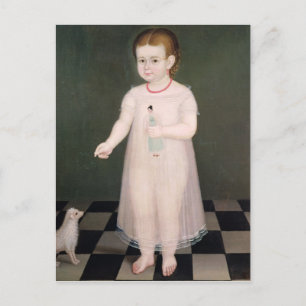 Young Girl met een Doll, 1838 Briefkaart