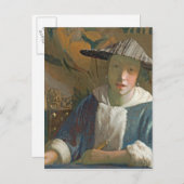 Young Girl met een Flute, c.1665-70 Briefkaart (Voorkant / Achterkant)