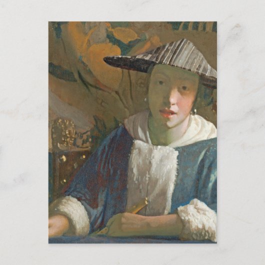 Young Girl met een Flute, c.1665-70 Briefkaart (Voorkant)