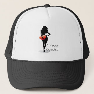 Young Girl met een hart Trucker Pet