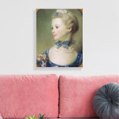 Young Girl met een kat Canvas Afdruk (Insitu (Woonkamer))