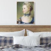 Young Girl met een kat Canvas Afdruk (Insitu (Slaapkamer))