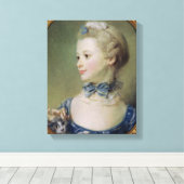 Young Girl met een kat Canvas Afdruk (Insitu (Houten vloer))