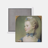 Young Girl met een kat Magneet (Voorkant / Achterkant)