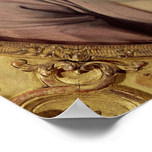 Young Girl met een Roos Poster (Hoek)