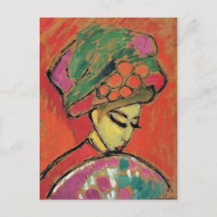 Young Girl met Flowered Pet Jawlensky Fine Art Briefkaart
